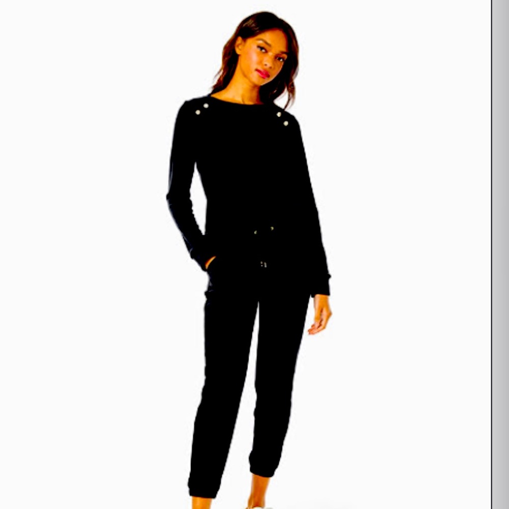 NWT Black Velour Joggers!
